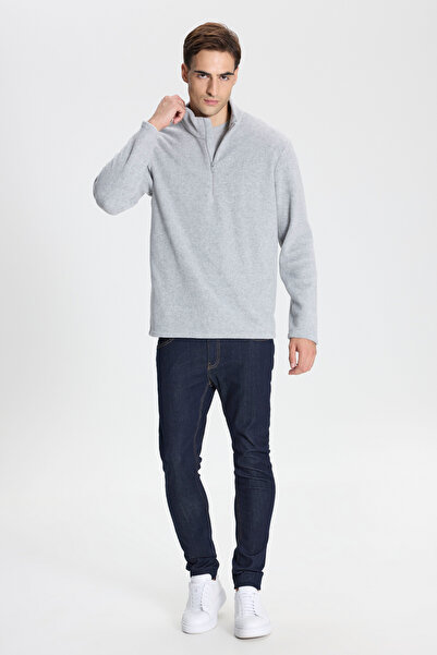 George Henry Anti-pilling Tüylenme Yapmayan Bato Yaka Soğuk Geçirmez Erkek Standart Fit Sweatshirt Polar