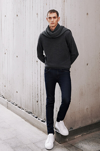 George Henry Ανδρικό πουλόβερ με λαιμόκοψη με λαιμόκοψη με ζεστή εφαρμογή