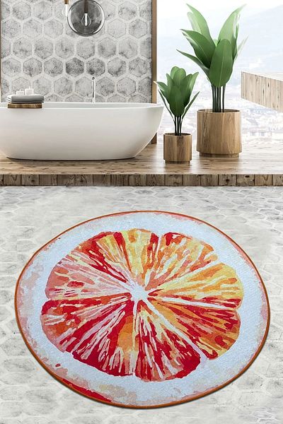 Chilai Home Χαλί μπάνιου Grapefruit Διάμετρος 140x140 cm Djth