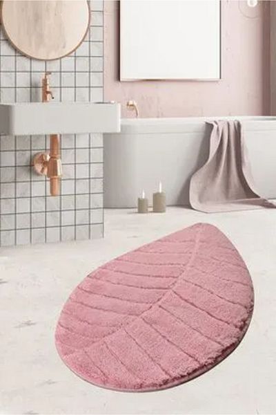 Chilai Home Ακρυλικό πατάκι μπάνιου 60x100 cm Jungle Leaf Pink