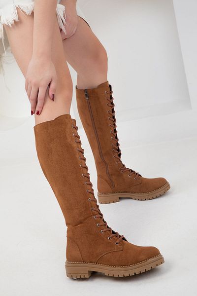 SOHO Dámské semišové boty Tan Suede 15255
