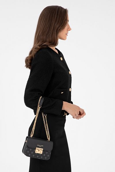 Pierre Cardin حقيبة كتف نسائية باللون الأسود 05PC24K24105