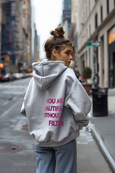 Trendyol Collection Fleecová šedá pletená mikina - tlustá vnitřní, zadní potisk, oversize střih Twoaw23sw00904