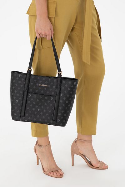 Pierre Cardin Geantă neagră de umăr cu monogramă 05PO24K1873