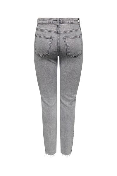 JDY Jdylullu Dnm Grey Straight Jeans - Hw Ank
