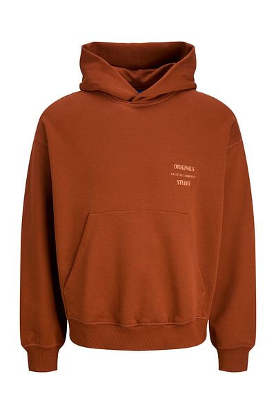 Jack & Jones Joraustin Font Sweat Hood Styd Aw24 Brown 12277895