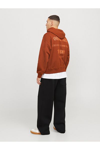 Jack & Jones Joraustin Font Sweat Hood Styd Aw24 Brown 12277895