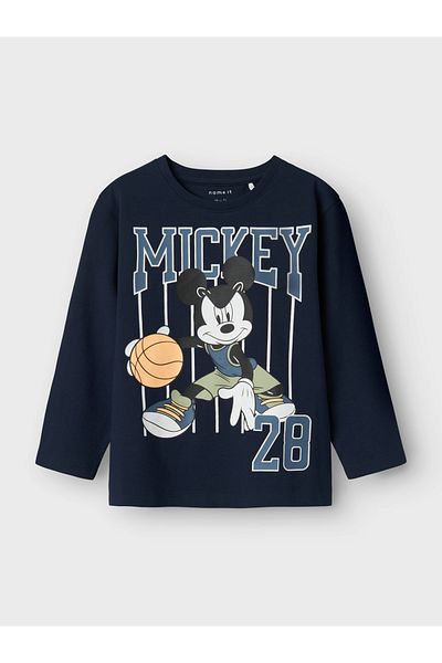 name ıt Nmmdallin Mickey Ls Nreg Top Wdi - Scroll Fabric