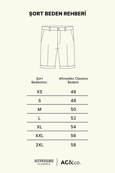ALTINYILDIZ CLASSICS Slim Fit Dar Kesim Yan Cepli Beli Bağlamalı Travel Şort