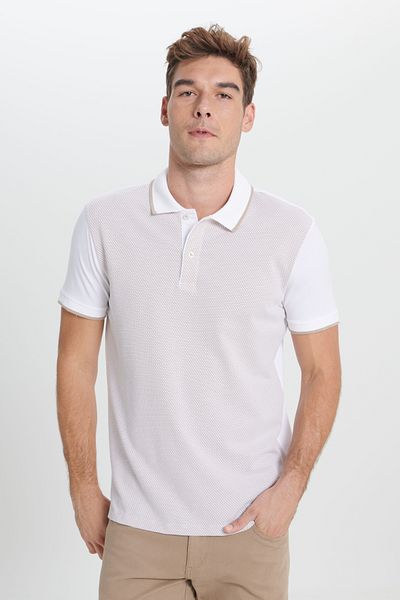ALTINYILDIZ CLASSICS Μπλουζάκι με λεπτή εφαρμογή Polo Neck Jacquard
