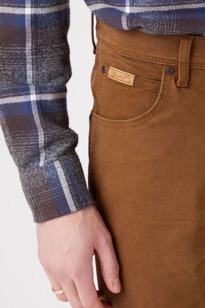 WRANGLER Light Brown StretchyStraightCutStraightTexasAuthenticTrousers -NormalWaist