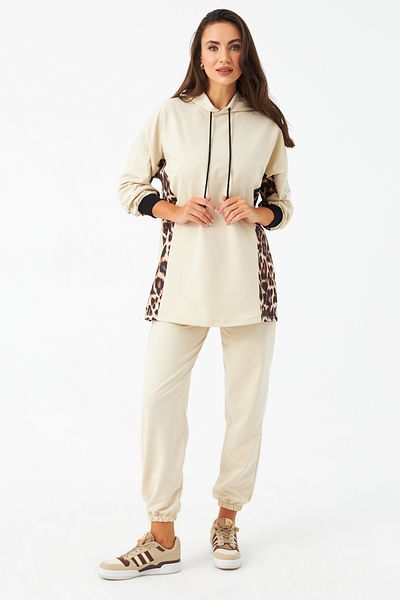 Cool & Modest Women's Vanilla Leopard Print Bottom Top Suit Mpc301