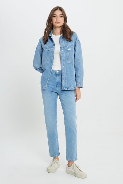 WRANGLER High Waist Skinny Leg Light Blue Women's Denim Trousers W2HC3833O-Light Blue