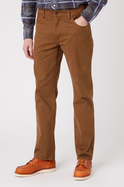 WRANGLER Light Brown StretchyStraightCutStraightTexasAuthenticTrousers -NormalWaist