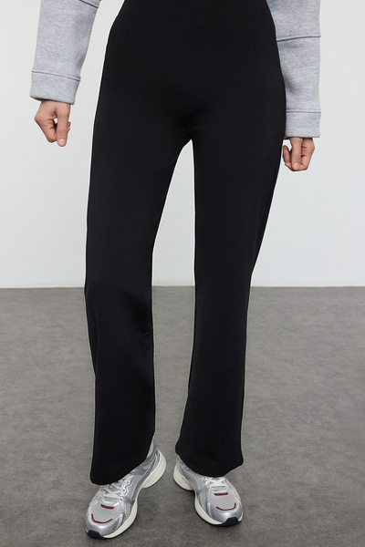 Trendyol Collection Μαύρο ζεστό εσωτερικό Raster Winter Diver/Scuba ύφασμα πλεκτό αθλητικό παντελόνι THMAW25EA00009