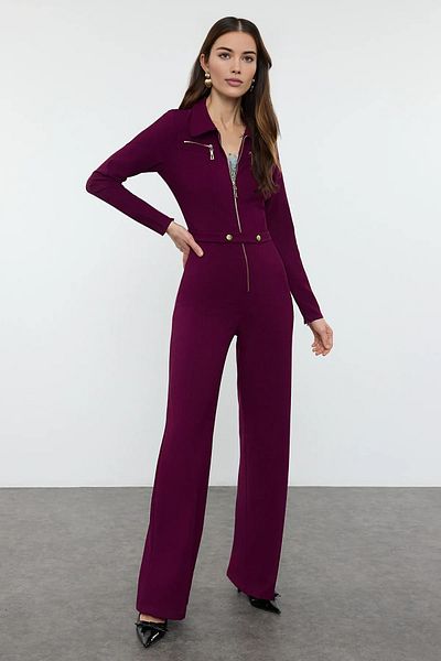 Trendyol Collection TWOAW25TU00013 Modell Plum Jumpsuit
