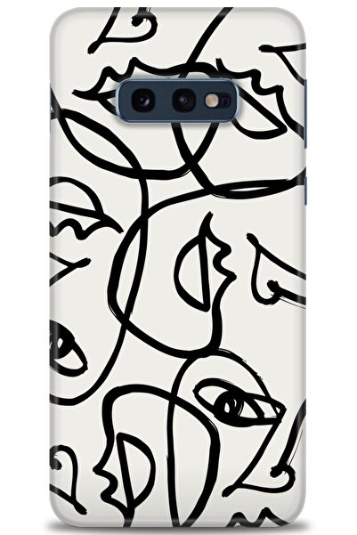 Samsung Galaxy S10E Kılıf HD Baskılı Kılıf - Suratlar + Tam Ekran Koruyucu