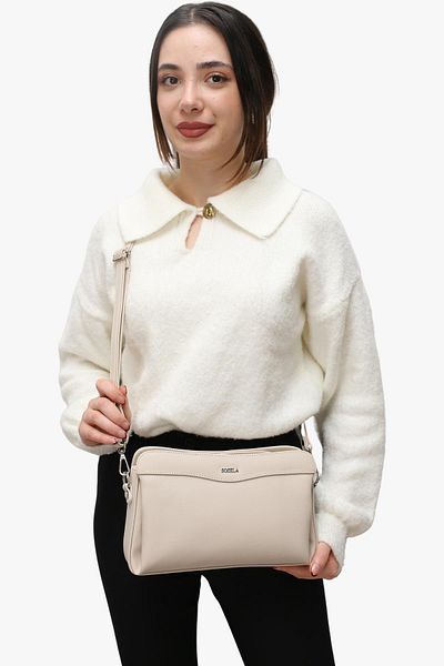 SOSELA 67-6012 Beige Daine Women's Portfolio Bag
