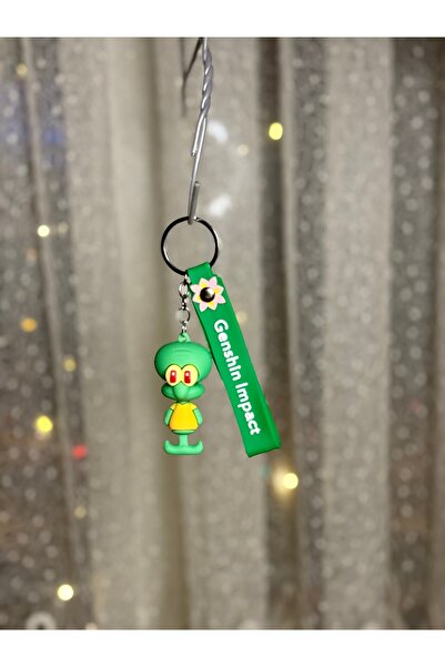 DF ToyShop ملحقات سلسلة مفاتيح وحقيبة من السيليكون من SQUIDWARD