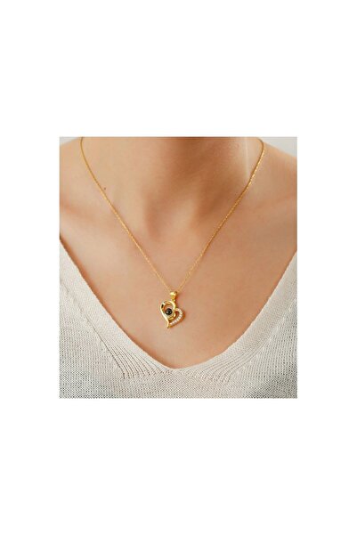 OGO SİLVER 925 Ayar Gümüş 100 Dilde Seni Seviyorum Yazılı Projektör Kolye