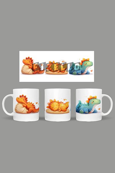 Fizello Cute Dinosaurs - Cute Dinosaur Themed Mug
