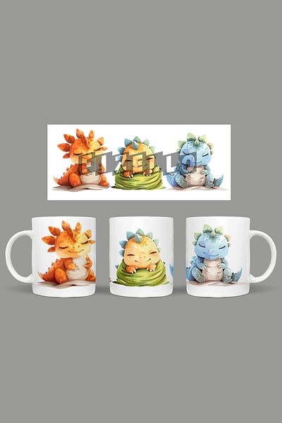 Fizello Cute Dinosaurs - Cute Dinosaur Themed Mug
