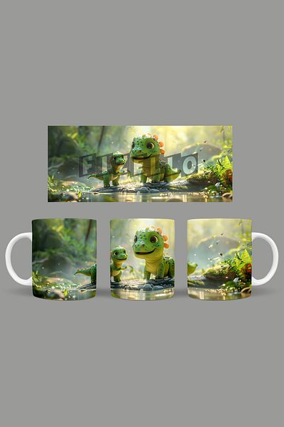 Fizello Cute Dinosaurs - Cute Dinosaur Themed Mug