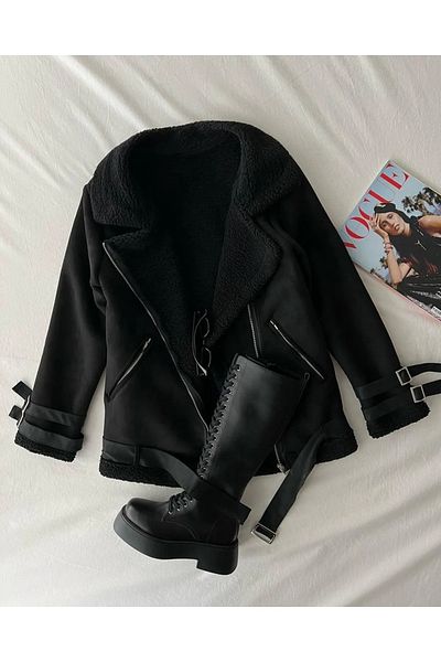 Foot sneakerss Zr Leder-Wildledermantel für Damen der neuen Saison mit geripptem Gürteldetail