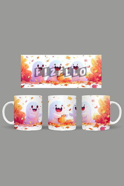 Fizello Cute Ghots - Cute Ghots Themed Mug