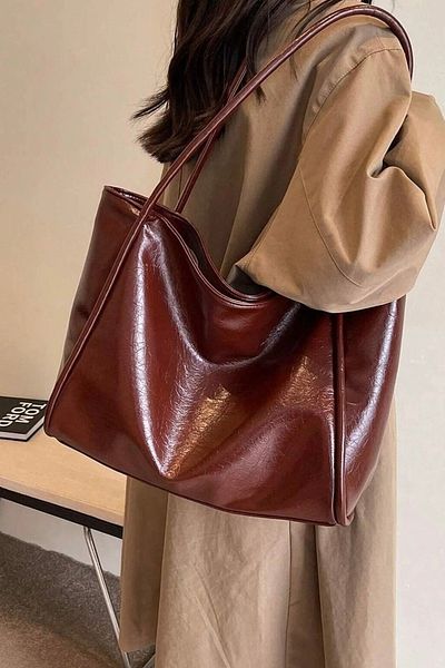 Mojeva Geantă de umăr pentru femei Nancy Burgundy Retro Model A de calitate importată de mărime mare