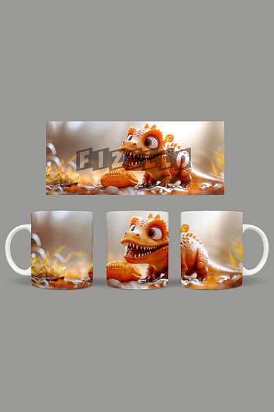 Fizello Cute Dinosaurs - Cute Dinosaur Themed Mug