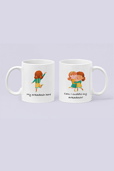 Satranç Medya My Arkadash Here, Can I Cuddle My Arkadash Double Sided Print Mug