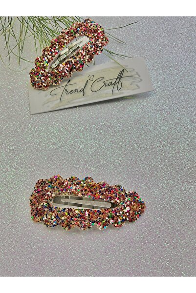 Trend Toka Glitter Pırıltılı 2 Lİ Çıtçıt Toka