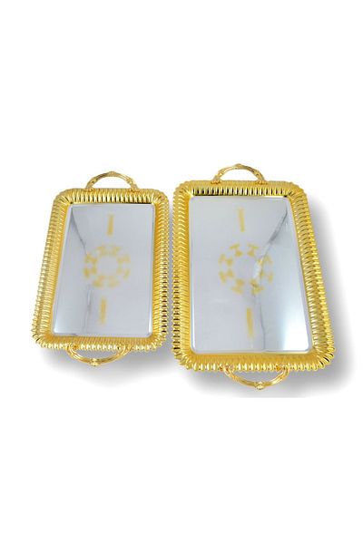 AVCI HOME MAKER T1213 RECT.TRAY ST 2PC L&M SGL:48x34cm & M:41x29cm