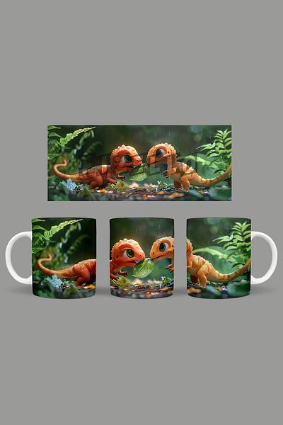 Fizello Cute Dinosaurs - Cute Dinosaur Themed Mug