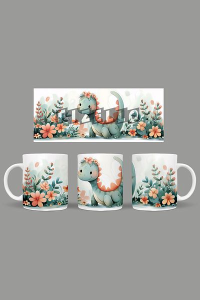 Fizello Cute Dinosaurs - Cute Dinosaur Themed Mug