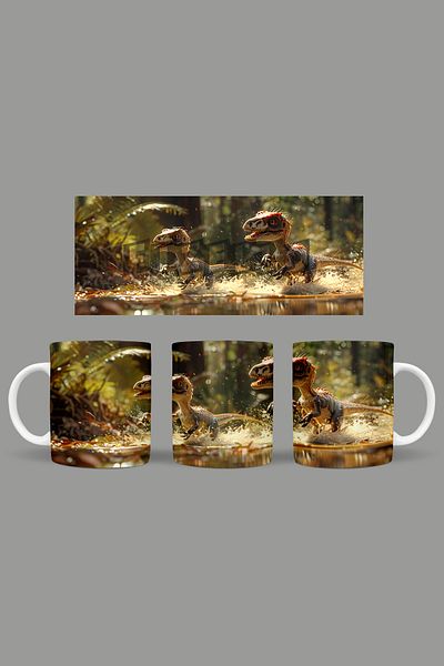 Fizello Cute Dinosaurs - Cute Dinosaur Themed Mug