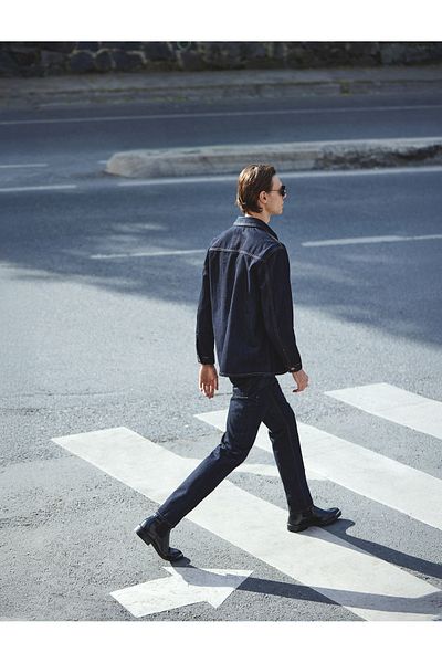 Koton Jeansjacke aus Baumwolle mit Hemdkragen und Taschendetail