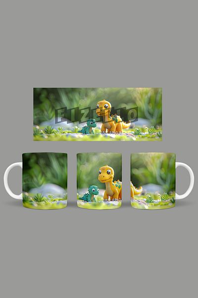 Fizello Cute Dinosaurs - Cute Dinosaur Themed Mug