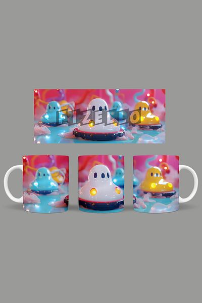 Fizello Cute Ghots - Cute Ghots Themed Mug