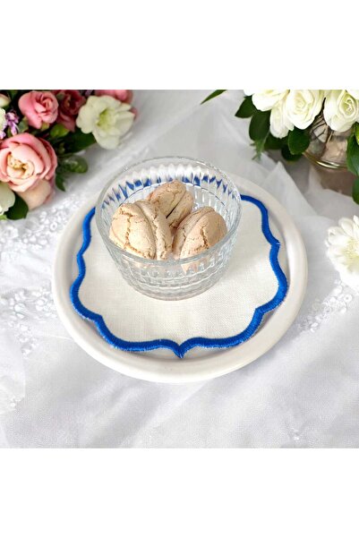 EceAksesuar Metal Single Presentation Tray - Decorative Tea, Coffee and Pastry Serving 17 cm