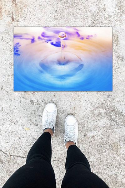 Dormot Digital Printing Ebruli Indoor and Outdoor Drop Pattern Door Mat