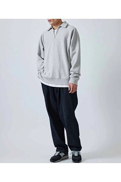 SEVBANO Polo Neck Half Zipper Unisex Oversize Sweatshirt
