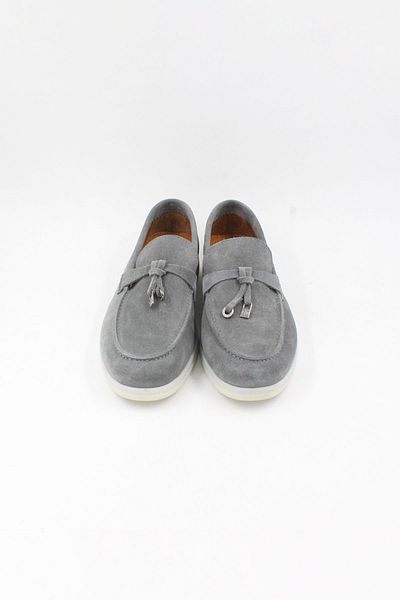 ENDİCAN Men's Genuine Leather Shoes 883 200 Gray Suet
