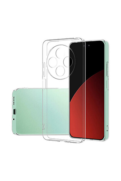 Fibaks Xiaomi Redmi 14C 4G Kılıf Şeffaf Kamera Korumalı Renksiz Esnek Silikon Kapak Kilif