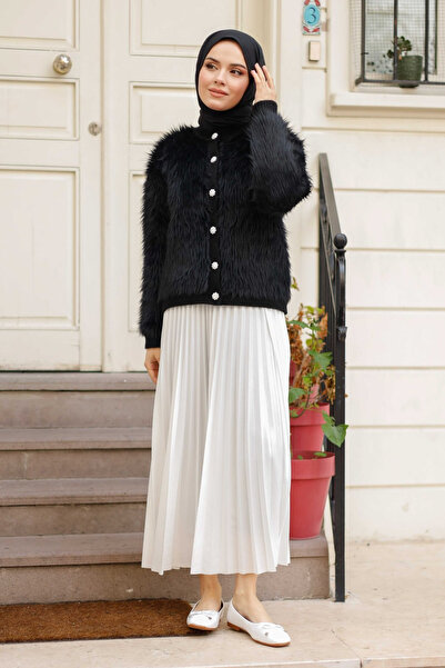 Pamuk Butik Γυναικεία ζακέτα με μαλακή υφή με γένια