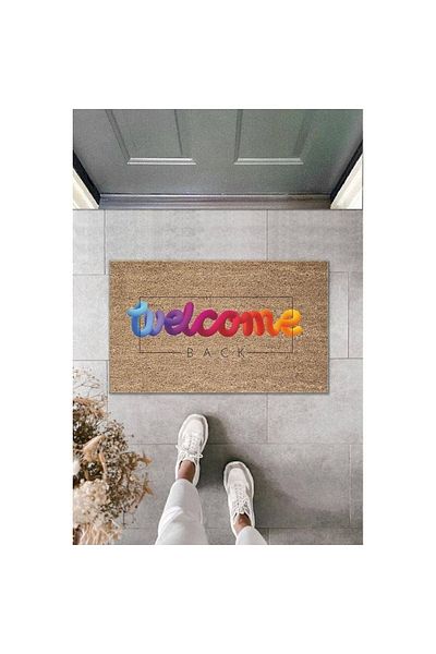 Dormot Digital Printing Quality Brown Mixed Color Welcome Decorative Door Mat