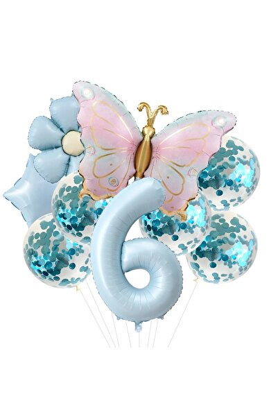 DÜVENCİ TİCARET مجموعة بالونات عمر الفراشة الكبيرة