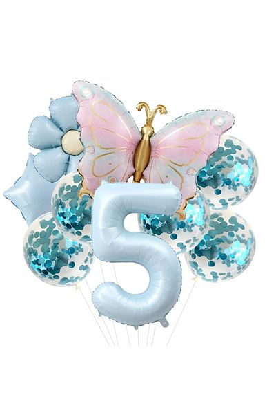 DÜVENCİ TİCARET Big Butterfly Age Balloon Set