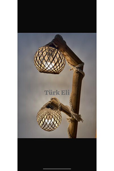 TÜRKELİ DOĞAL AĞAÇ LAMBADER, AHŞAP KÖŞE AYDINLATMA